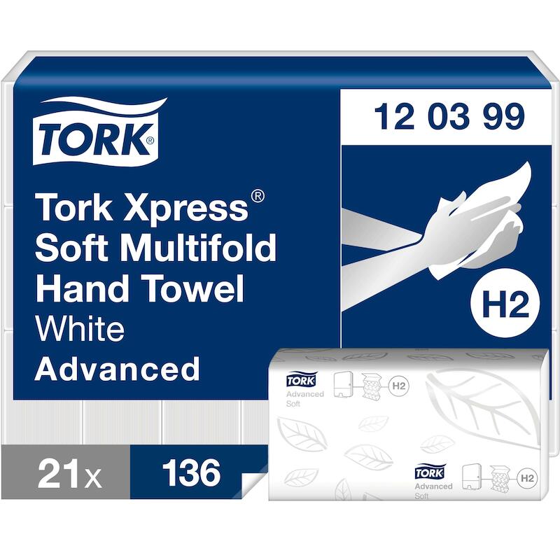 HANDDOEK ADVANC.INTERF.SOFT 120399-136ST-2L.  TORK