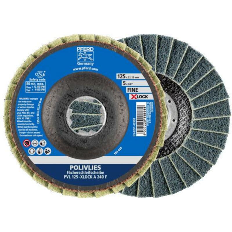 LAMELLENSCHIJF 125MM        POLIVLIES  X-LOCK P240