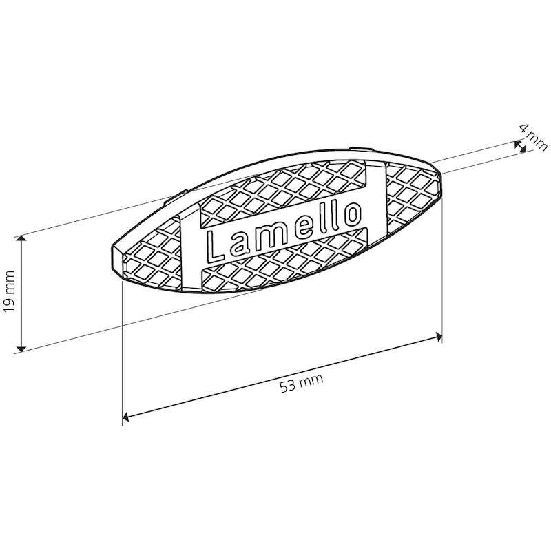 LAMELLENDEUVEL - LAMELLO 10 - 19X53X4 MM (1000 EA)