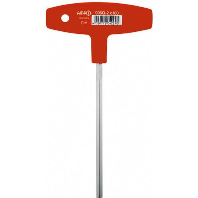 CLE SIX PANS MALE POIGNEE EN T  906Q - 2 MM(L=125)
