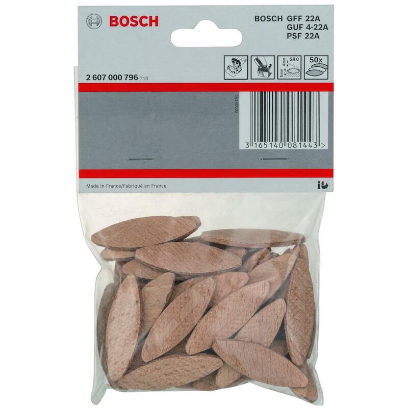 CHEVILLES PLATES N° 0       2607000796 (50PC)BOSCH