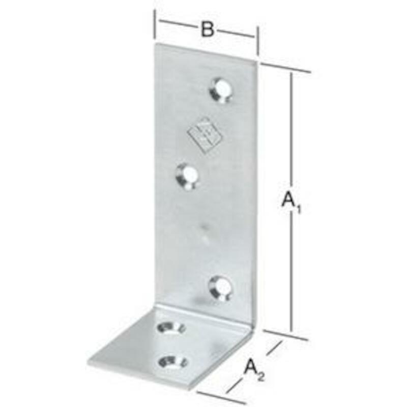 HOEKIJZER GALV              180X120X40