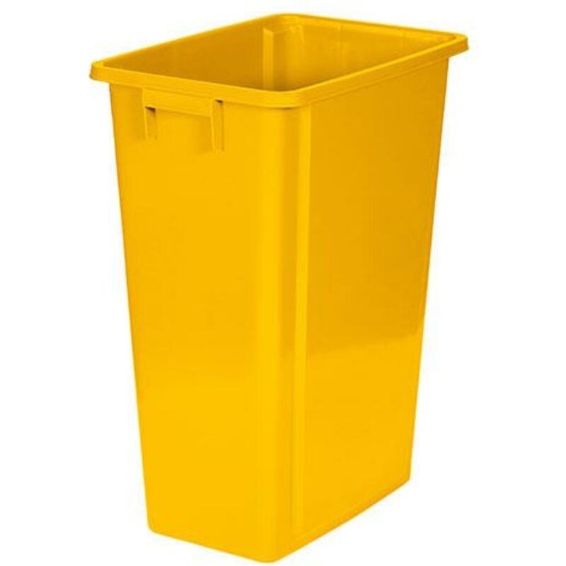 POUBELLE 60L.JAUNE          320X460X580MM  PLASTIB