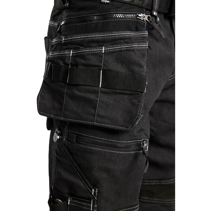 BROEK DENIM STRETCH HZ      1990 ZWART   C48 BLAKL
