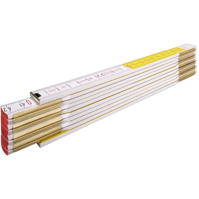 METRE PLIANT  BLANC/JAUNE   617D - 2M      STABILA