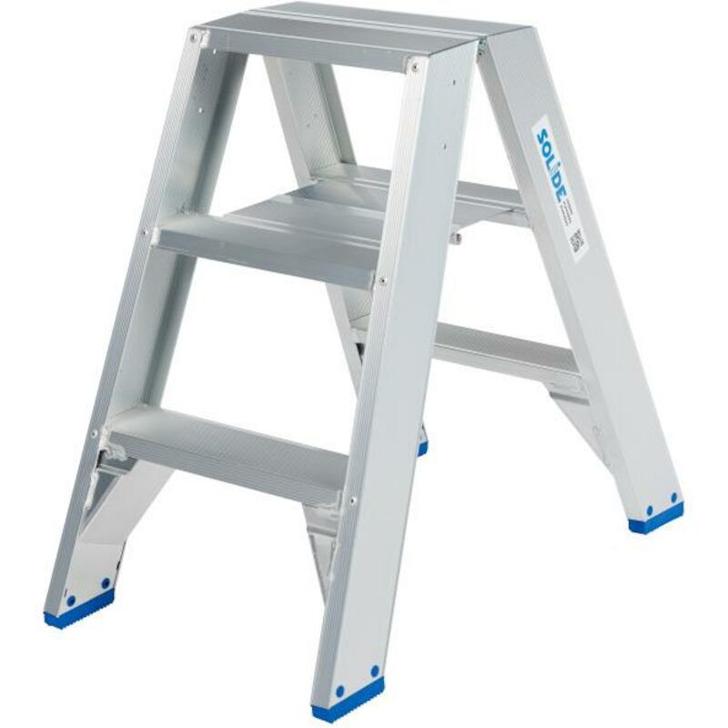 TRAPLADDER DUBBEL 2X 2 TREDEN  DT02 - 0,50M SOLIDE