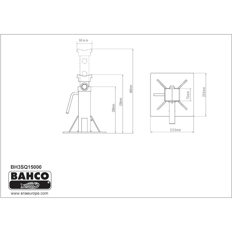 ASSTEUN 7T VIERKANTE VOET   BH3SQ7000   (2ST)BAHCO
