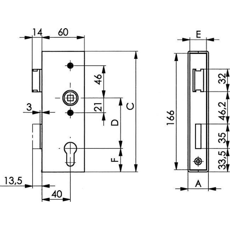SLOTKAST ST.M/VERZINKT SLOT 14464 -30MM        AMF