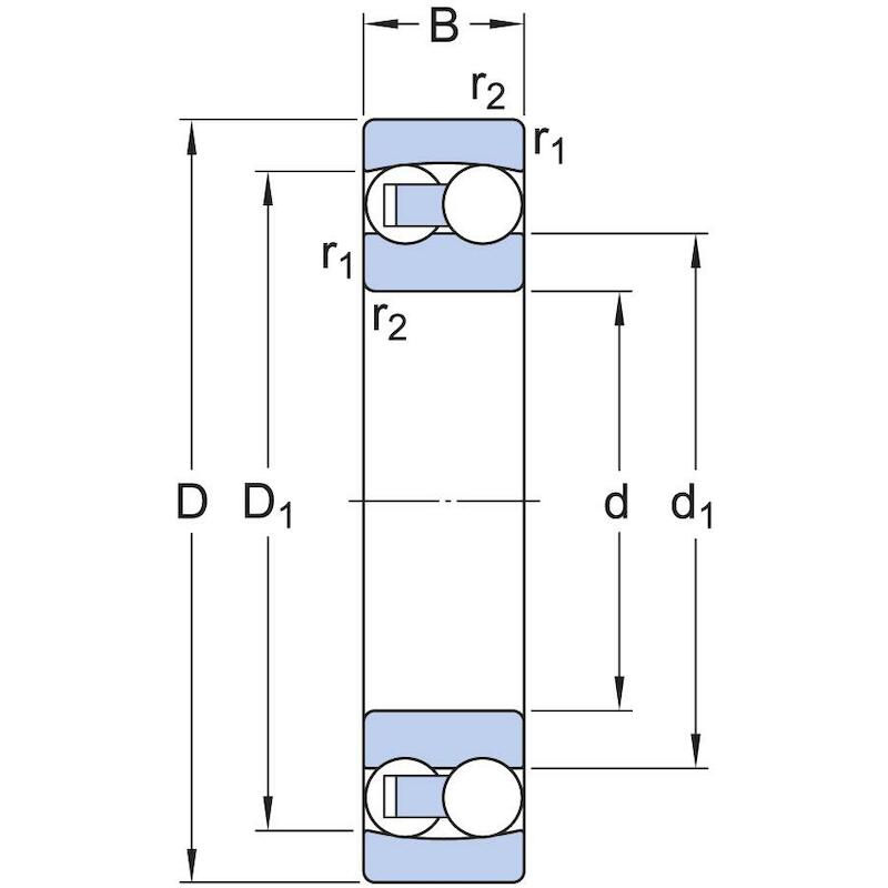 TWEERIJIGE ZICH INSTELLENDE KOGELLAGER - SKF 2307EKTN9/C3