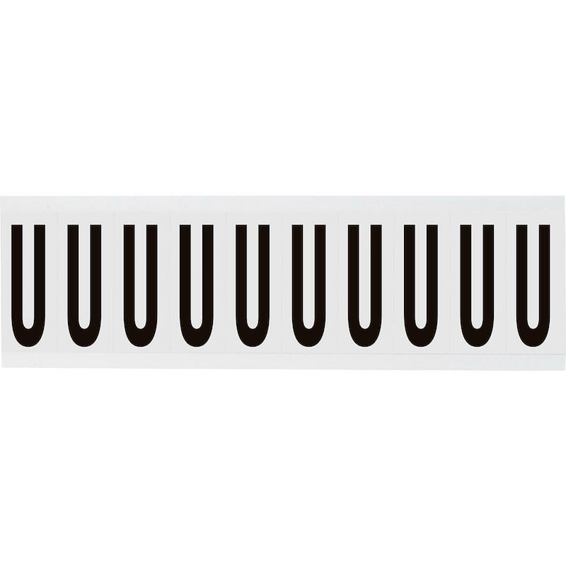 LETTER - BRADY 234483 - 'U' ZWART OP WIT 22X57 MM(250 EA)