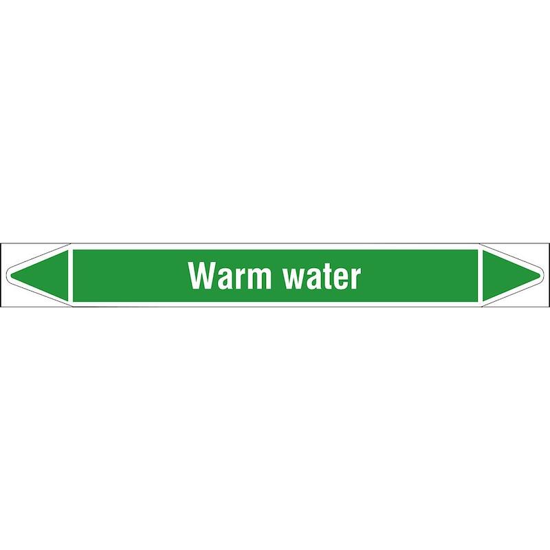 LEIDINGMERKER - BRADY N006338 - 'WARM WATER' WIT OP GROEN 250X 26 MM (30 EA)