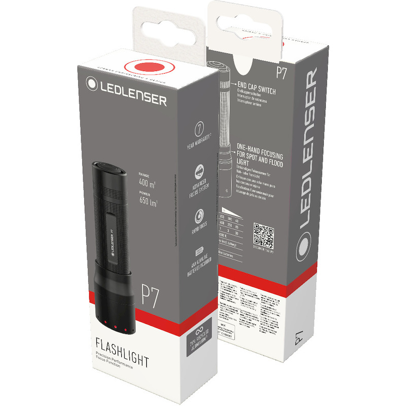 Ledlenser - Zaklamp - P7 - 650 lm - 400 m - IP54 - 4X aaa - 03384158