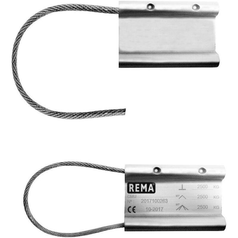 ALU.TAG INCL CÂBLE ACIER    REMA TAG 65X45MM  REMA