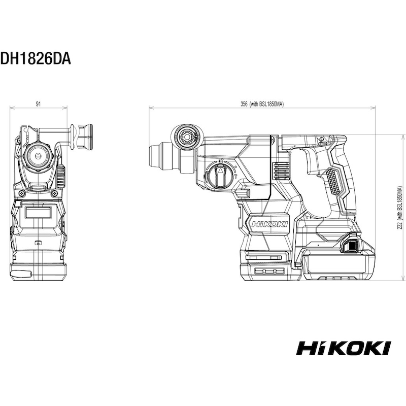 MARTEAU MULTIF.18V/2X5AH    DH1826DA        HIKOKI