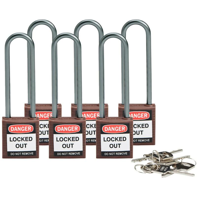 COMP SAFE PADLOCK 32MM SHA KD BROWN/6    BRADY 6ST