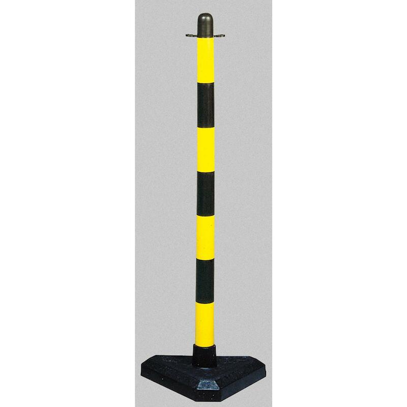 POTEAU SOCLE PLAST.NOIR/JAU 292240(4) 40X900 BRADY