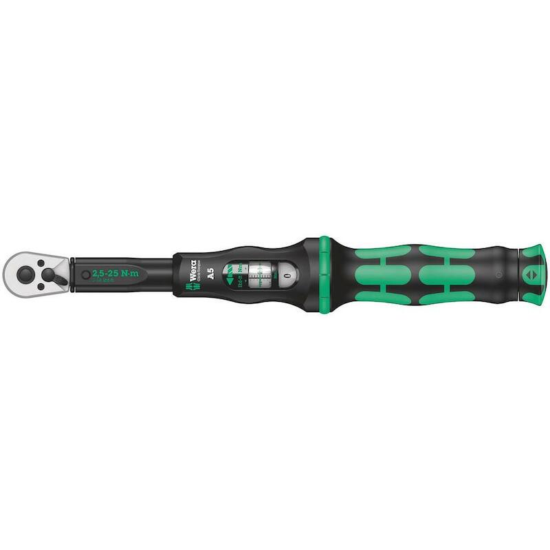 Wera - Draaimomentsleutel met omschakelratel - Click-Torque a 5 - 1/4" - 2,5–25 Nm - 02865665