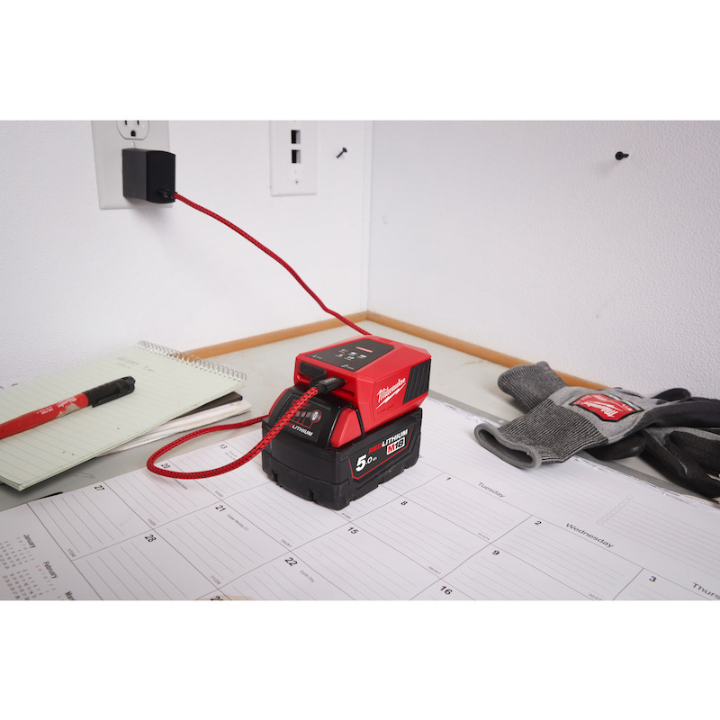 Milwaukee - Battery charger and power bank - M18 TC-0 - Li-ion - 18 V - 2.5 a - 08123303