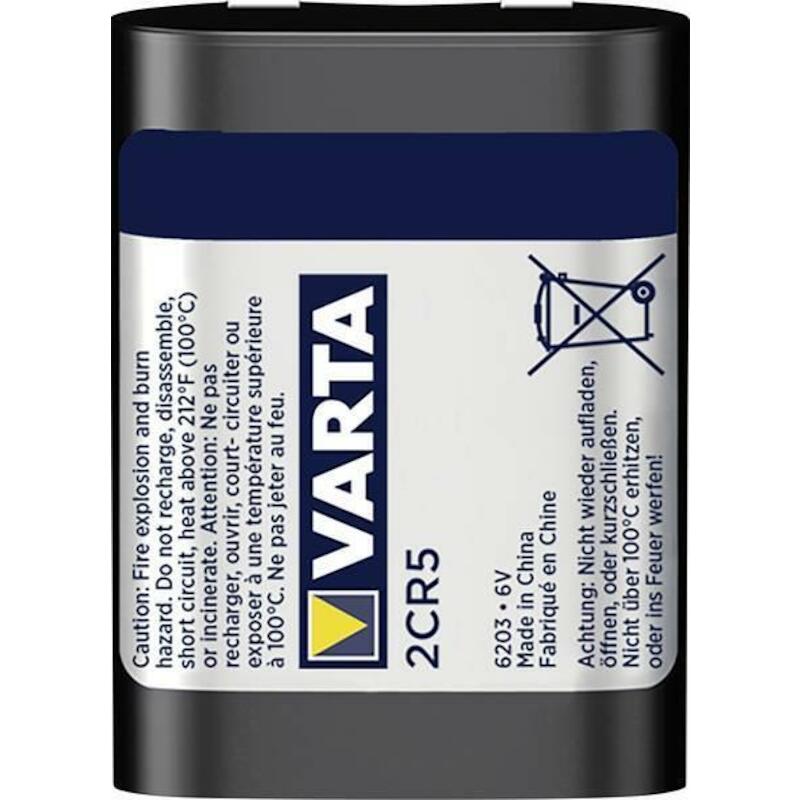 BATTERIE LITHIUM 6V         2CR5 (6203)      VARTA