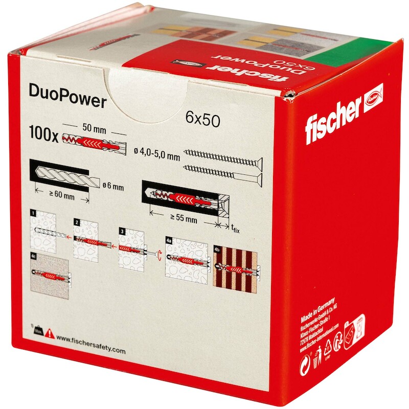 PLUG NYLON  6X50   (GYPROC) DUOPOWER       FISCHER