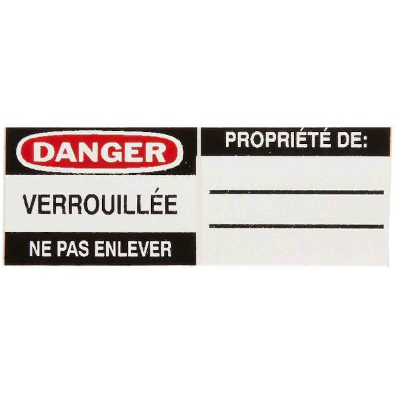 ETIKET HANGSLOT'DANGER V...'050293(6ST)27,94X20,32