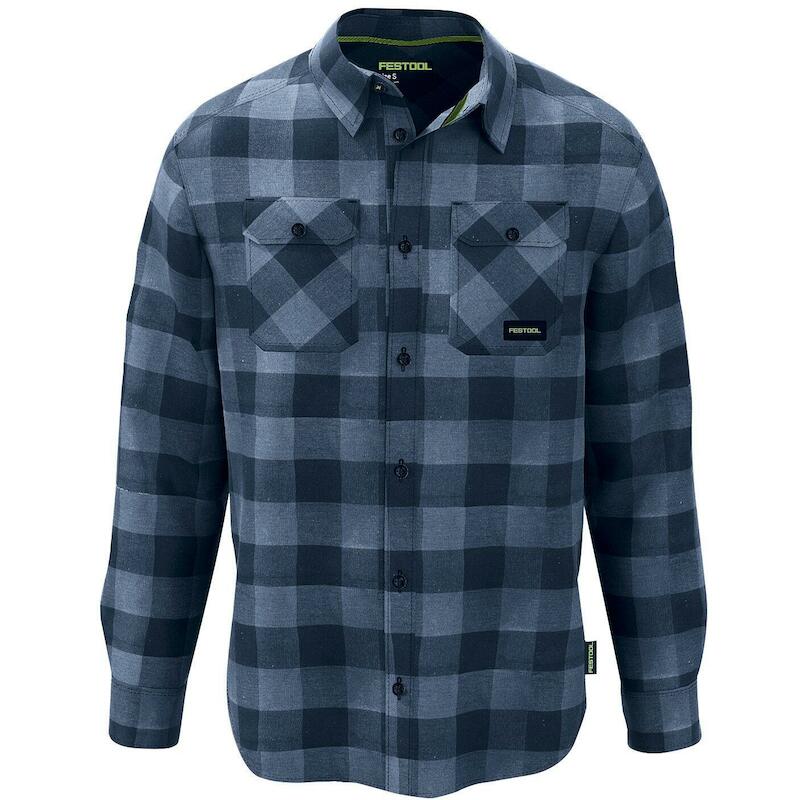 Festool - Flannel shirt - CKSH-FT1-XXL - Size xxl - Blue checkered - Men - 08097454