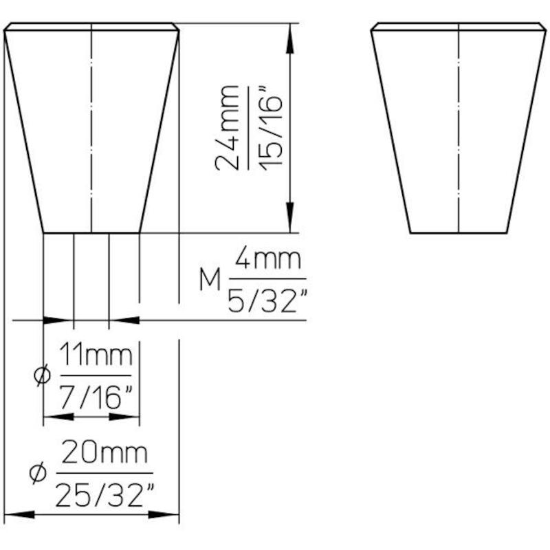 BOUTON MEUBLE INOX          1403-20N1 20MM    SIRO