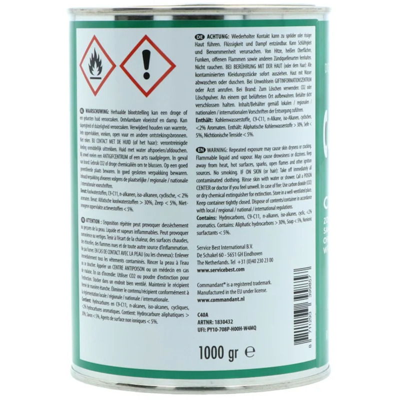 NETTOYANT POLISSAGE FIN     4     1KG   COMMANDANT