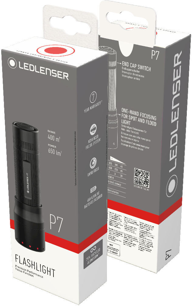 LAMPE POCHE 650LM-400M-30H  P7 (4XAAA)   LEDLENSER
