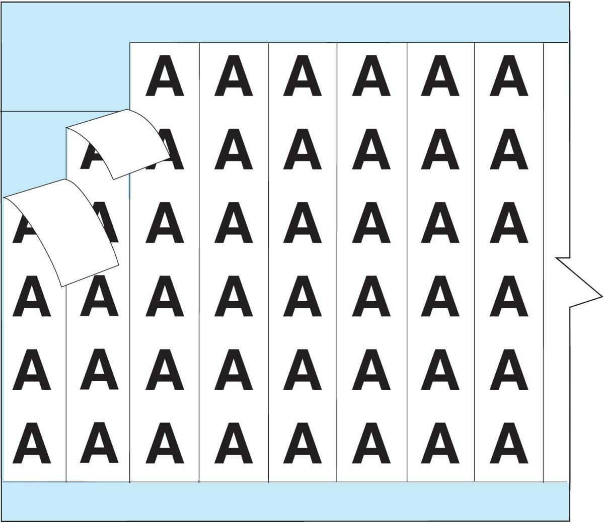 KABELMERKER - BRADY 035403 - 'BLANCO' WIT EN TRANSPARANT 25,4X (45 EA)