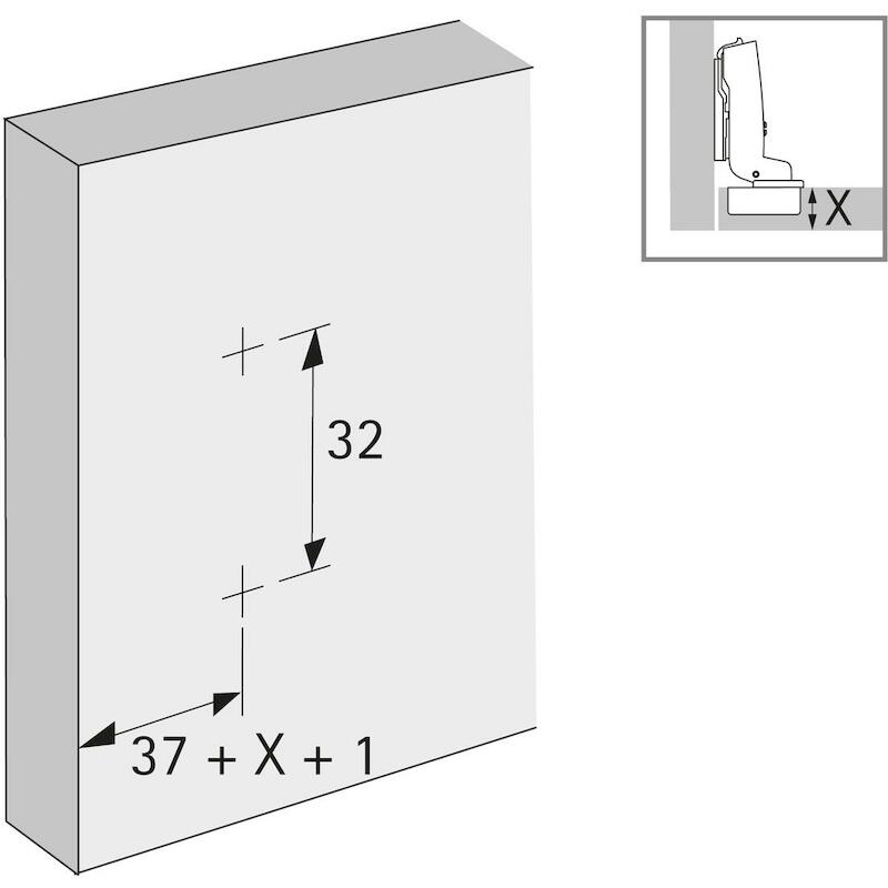 KRUISMONTAGEPLAAT SCHROEF 1,5MM 9071576    HETTICH