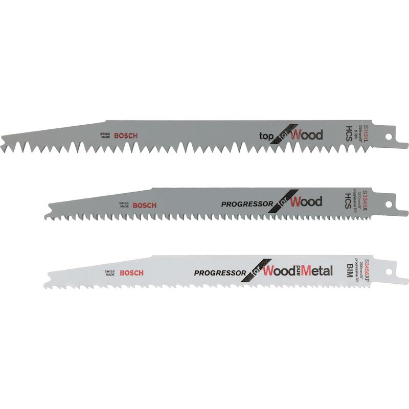 JEU LAMES SCIE SABRE BO/MÉ. 2609256797  (3PC)BOSCH