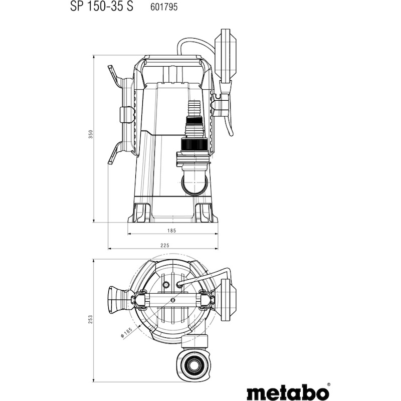 VUILWATERDOMPELPOMP 510W    SP 150-35 S     METABO