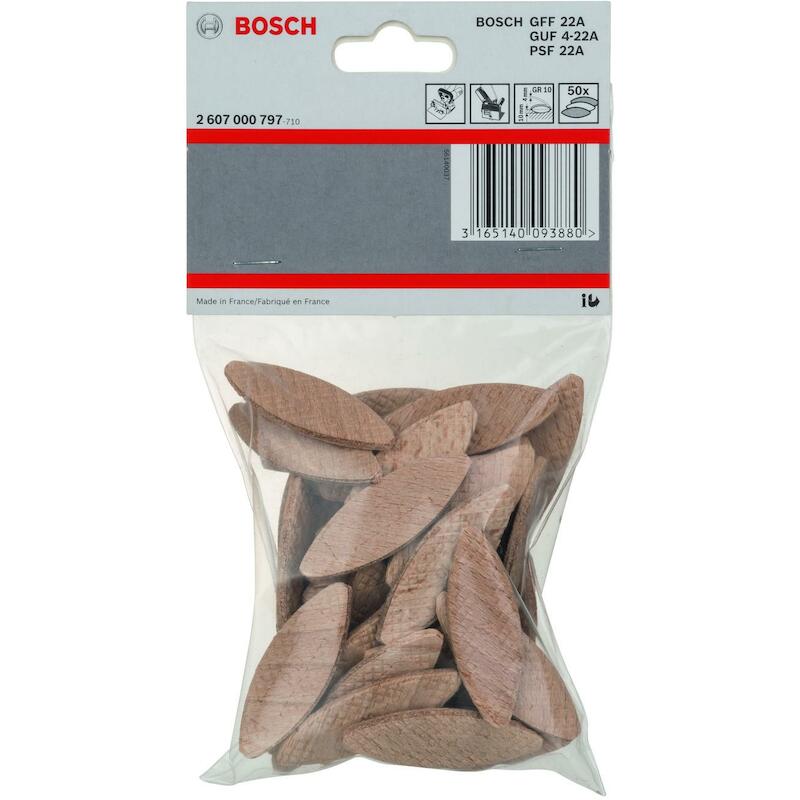 CHEVILLES PLATES N° 10      2607000797 (50PC)BOSCH