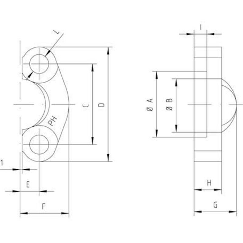 FIXATION DE LA BRIDE        FLH-3-3"            PH