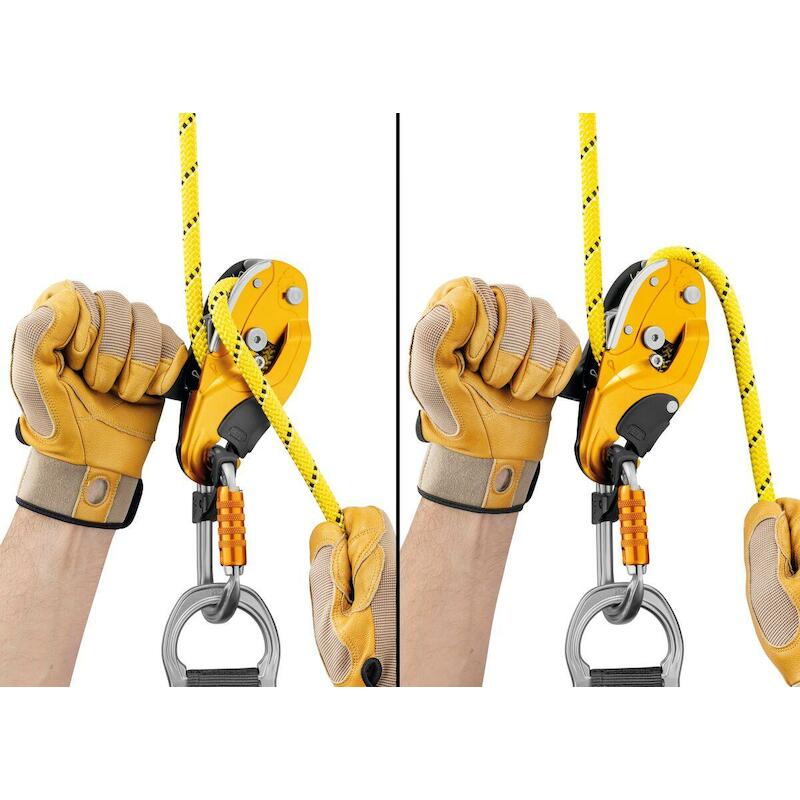 AFDAALBLOK VOOR TOUWEN GEEL RIG HERSTELBAAR  PETZL