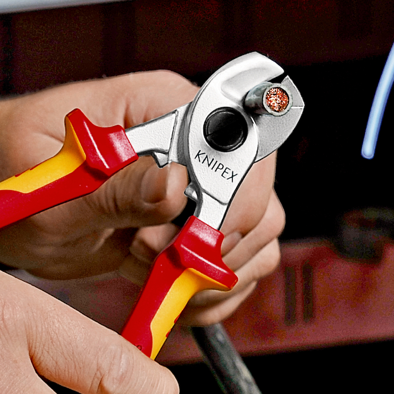 KNIPEX 9526165 KABELSCHAAR MET OPENINGSVEER