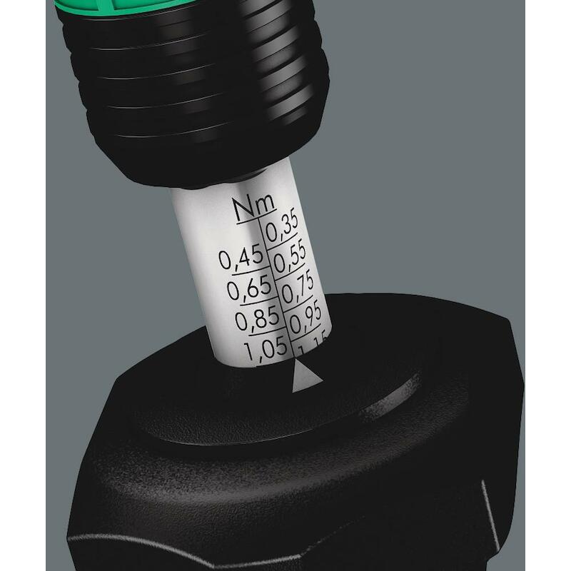 WERA SERIE 7400 KRAFTFORM INSTELBARE MOMENTSCHROEVENDRAAIER (2,5 - 29,0 IN. LBS.) MET RAPIDAPTOR SNELWISSELHOUDER (5 IN. LBS.)