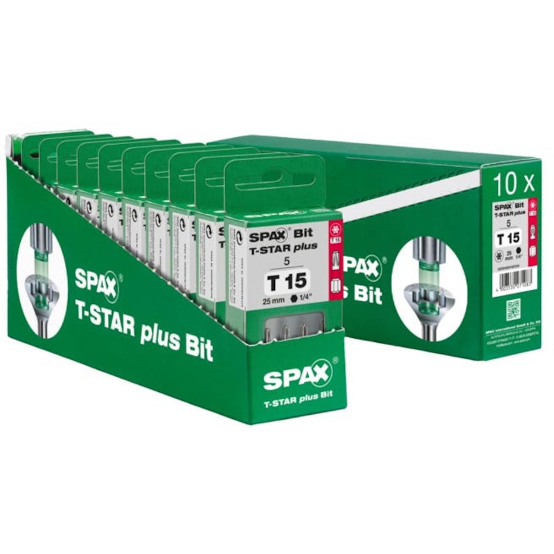 EMBOUT T15 X 25MM ROUGE     T-STAR PLUS (5PC) SPAX