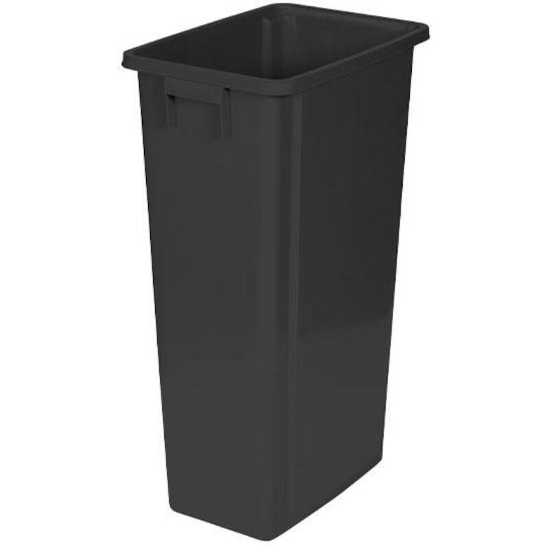 POUBELLE 60L.NOIR           320X460X762MM  PLASTIB