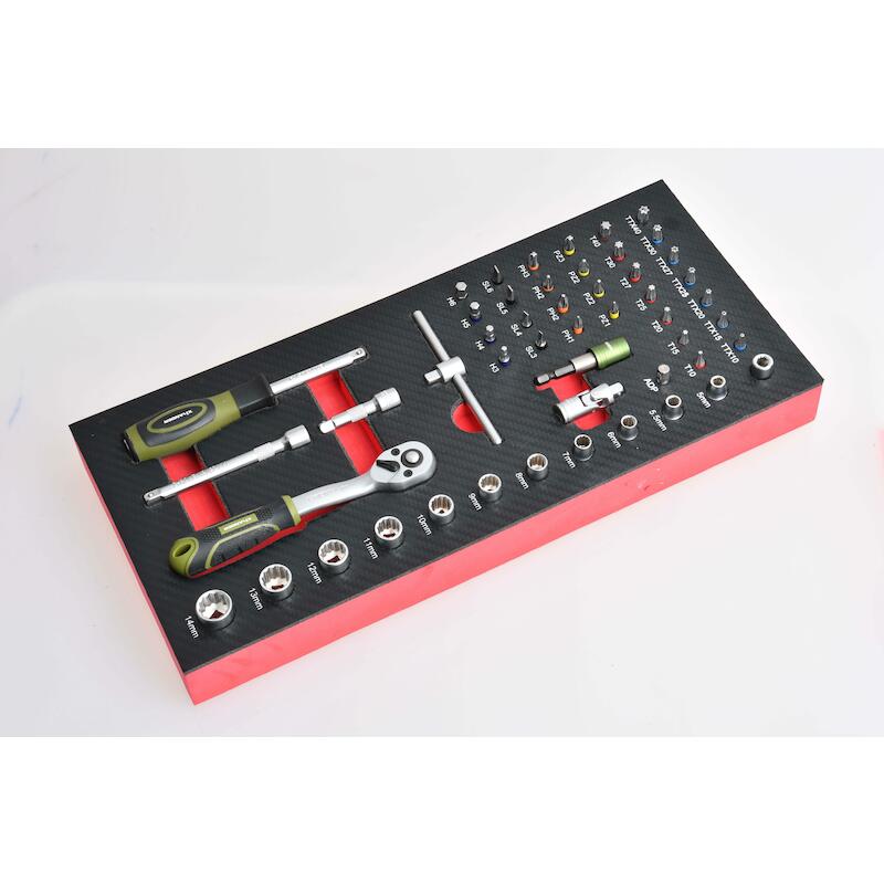 FOAM INLAY 1/4" HANDDOPPENSET - BITSEN MET RATEL 50 DELIG