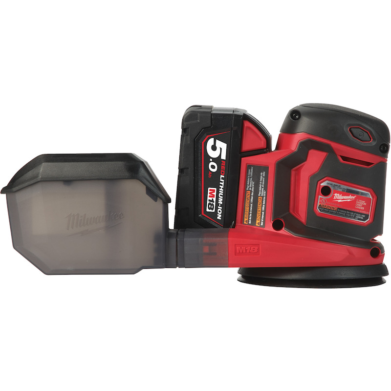 Milwaukee - M18 BOS125-502B - Excentrische accu-schuurmachine - 18 V - 2x 5,0 Ah - ø 125 mm - In tas - 02890843