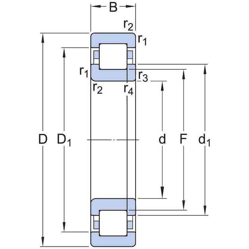 CILINDERLAGER - SKF NUP 2308 ECP