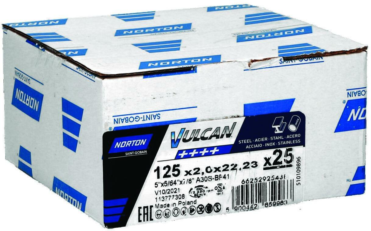 DISQUE TRONÇ. 125X2,0X22,23 VULCAN          NORTON