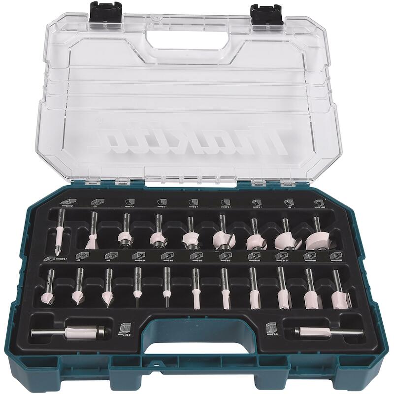 SET DE FRAISES 22 PCS QUEUE 8 MM - D-74778 - MAKITA