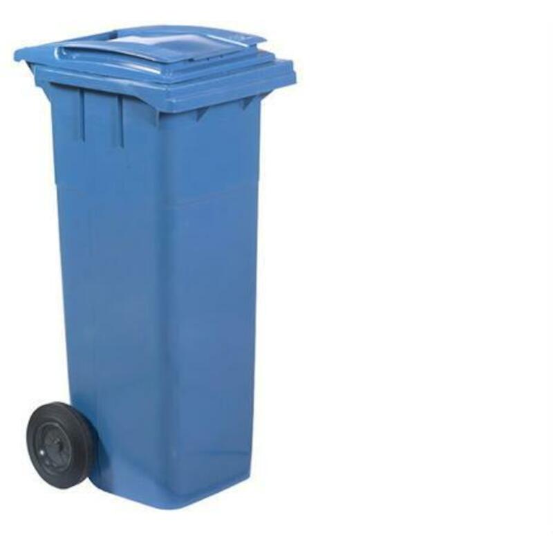 VUILNISBAK - PLASTI-BAC 810140 - HIGH DENSITY POLYETHYLEEN 140 L BLAUW