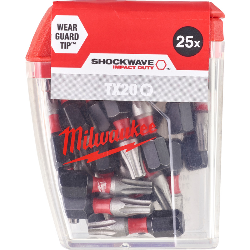 BIT SHOCKWAVE TX20     25MM 4932430875(25ST)MILWAU