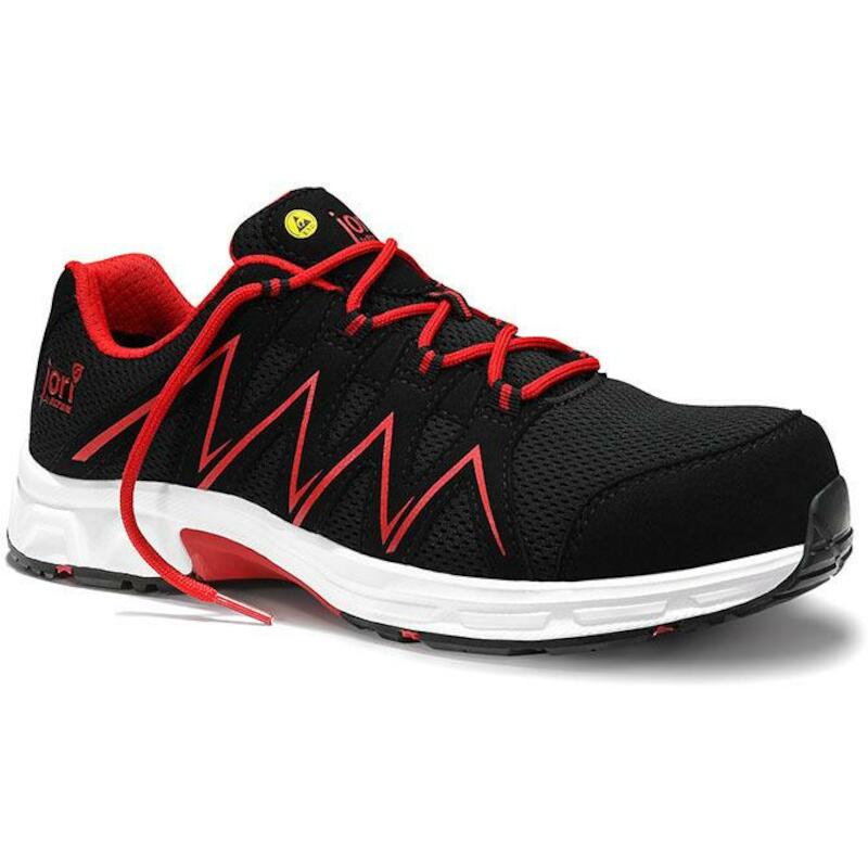 LAGE SCHOEN ESD - JORI JO_SPEEDY - S3 ZWART EN ROOD 36