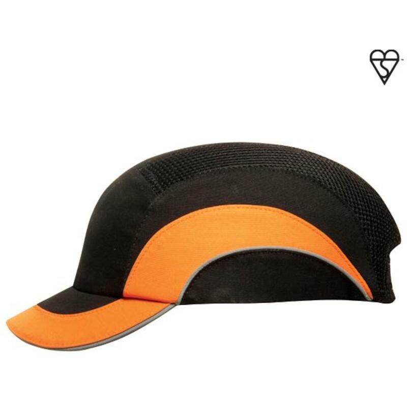 BASEBALLPET HARDCAP         A1+ ZWART/FLUO-ORA.JSP