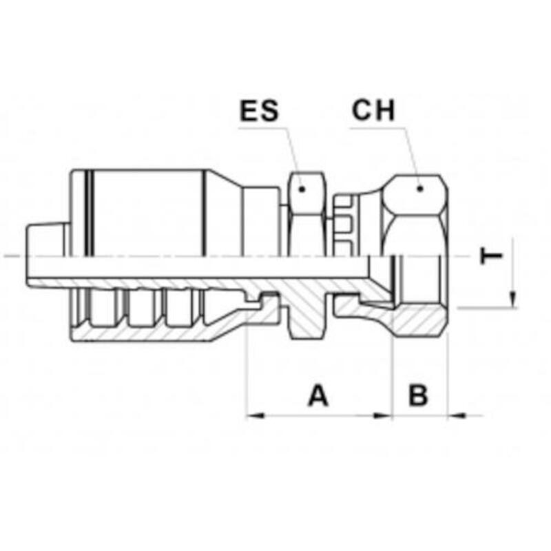 RACCORD A SERTIR     DKR JIS (1GU43)-06-4 (6,3) IT